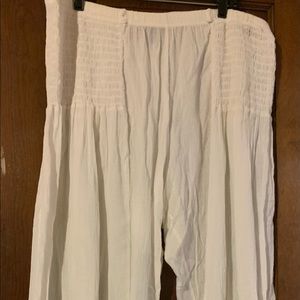 Ashley Stewart White Gauze Pants Size 22
